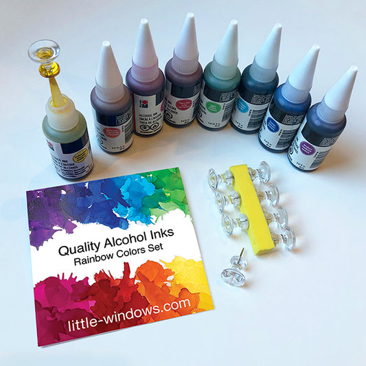Layer Alcohol Inks and Photo Silhouettes in Resin – Little Windows